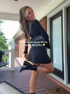 so flattering 🤩 #polkadotdress #cidersuperbrandday #fallvibes #longsleevedresses #shopcider 