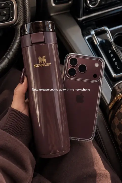 The color alone had me 😮‍💨🤎 #Stanley #BurgundyAesthetic #FallFinds #Tumbler #CupTok