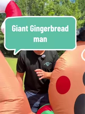 9.8-foot lighted gingerbread man Christmas inflatable with built-in LEDs for front yards, holiday displays, and outdoor seasonal decorating. #fallpicks #tiktokshopstockup #ChristmasInflatable #GingerbreadDecor #OutdoorChristmasDecor 