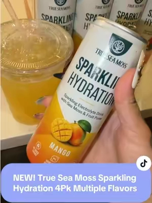 i expected another basic hydration drink but mango + electrolytes + sea moss in a fizzy can actually has my attention 🥭✨ trying these COLD cold. #HydrationDrink #SeaMoss #trueseamosssparklinghydration #trueseamoss @trueseamoss NEW - 4 PACK True Sea Moss Sparkling Hydration | Multiple Flavors - Fizzy Cans - Rich in Minerals & Vitamins - supports hydration #tiktokshopcreatorpicks 