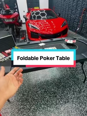 The fact that it folds up when we’re done to save space and to travel with is all we wanted 🙌🏽  #pokertable #foldablepokertable #texasholdem #GameNight #pexmor  