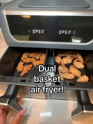 Replying to @Michelle /Viral Finds 🗝️ super convenient having a dual basket air fryer! And the price is amazing! #doubleairfryer #airfryer 