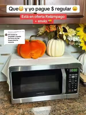 Respuesta a @Luna González Rosales. #kitchen #TikTokshopbacktoschool @QVC, Inc  microondas perfecto para ahorra espacio con 700 watts de potencia