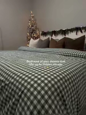The bedframe your bedroom needs for that extra hidden storage 🥰 #bedroom #homefinds #liftupbed #storage #tiktokshopstockup @SHA CERLIN   