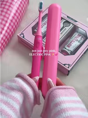 Replying to @ooo.julie.ooo new electric pink color in this travel toothbrush too! So good! 😍 @AquaSonic #electrictoothbrush #aquasonic #toothbrush #pinkaesthetic 
