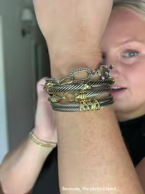So impressed with the quality! #jewlery #bracelet #mixedmetals #fypシ #fyp 