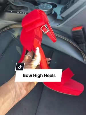 POV: you find the shoes that make the whole outfit look more expensive 👠🤎 The bow detail + platform heel = OBSESSED. And they’re even cuter on 👀✨ They come in 4 colors too, so there’s an option for every outfit. #highheels #shoetok #heels 