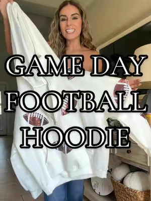 cutest game day hoodie 🏈#gamedayoutfit #footballhoodie #footballjacket 