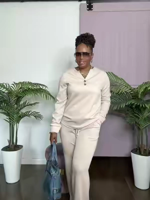 @WIHOLL FASHION Wiholl Fashion Two Piece Lounge Sets for Women Fall Travel Airport Vacation Outfits | Long Sleeve Wide Leg Pants #falloutfits #TikTokShopStockUp #sohochic #loungeset 