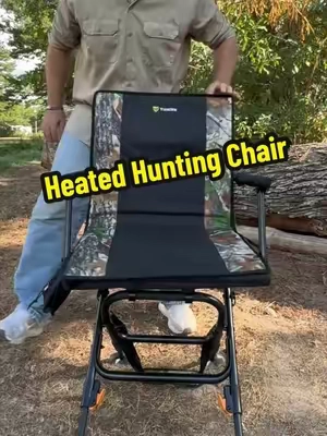 Heated Hunting Chair Adjustable Height 360° Swivel Blind Chair ##heatedchair ##tidewe ##deerhunting ##hunting ##tiktokshopstockup