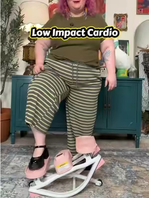 The rock stepper from Hotwave is such a good workout! Plus it’s fun (for a workout lol)! #rockingstepper #stairstepper #lowimpactworkout #plussizefitness #tiktokshopstockup  