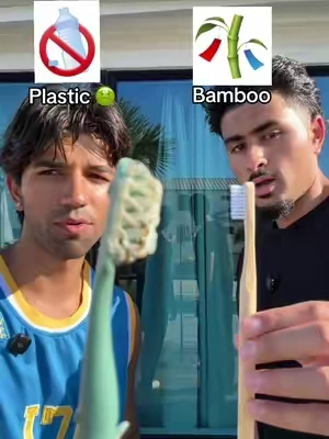 Plastic toothbrushes aren’t good #bambootoothbrush #plasticfree #oralcare #teeth 