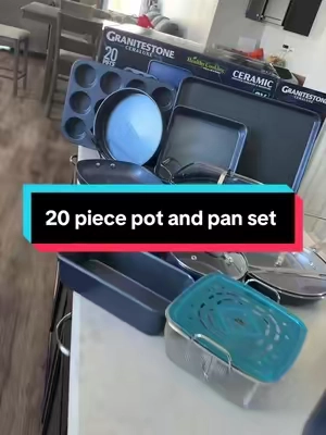 You don’t have to pay an arm and leg to get a nice set of Granitestone ceramic pot and pans anymore #pans #cookware #bakeware #ceramiccookware #presentideas @Granitestone 