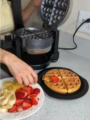 Waflera doble con tamaño profesional #waflera #wafles #blackfriday #tiktokshopstockup #cocinando 