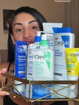 Rutina completa Para el rostro cabello y cuerpo!! @CeraVe  #ceravepartner #tiktokshopstockup  #bodycaretips #skincareroutine #HairCareTips 