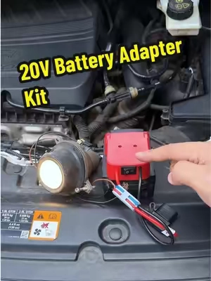 Got a pile of power tool batteries sitting around? Put them to work. 🔥⚡ Turn your 20V battery into a portable power source for DIY lighting, fans, and low-voltage projects. Built-in fuse, switch, and 12 AWG wiring—simple setup, serious DIY potential. 💥🔧 #BatteryAdapter #PowerToolBattery #DIYTools #ElectricalTools #CarElectrical  