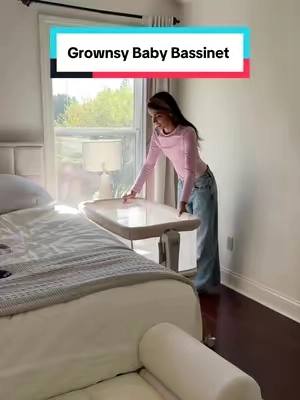Not only is this budget friendly BUT it’s the most functional bassinet we’ve ever had! It’s by @Grownsy and it’s amazing! #grownsy #babybassinet #newbornsleep #FathersDay #babybed 