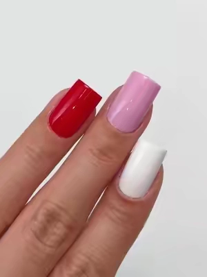Red💗Pink🤍Milky White.Which one’s your pick?💅ym #sohochic #nail #pressonnails #nailart #fyp 