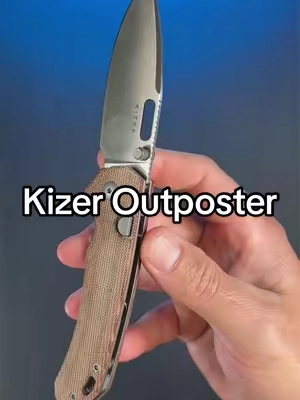Kizer Outposter with a 3.29” Nitro-V blade, Micarta handle, and button liner lock. #Kizer #EDCKnife #PocketKnife #KnifeReview #EDCGear