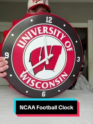 NCAA Football clock! #ncaafootball #footballseason #giftsforhim #bardesign #CollegeFootball 