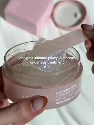 and its so pretty! <3 laneige hydrogel eye patches dark circles puffy tired eyes tiktok shop #tiktokshopcreatorpicks #tiktokshopstockup #FallDealsForYou #tiktokshopfalldealsforyou #laneige laneige best bouncy firming eye treatment hydrogel patches under eye bags anti aging mature skin glass skin maehni