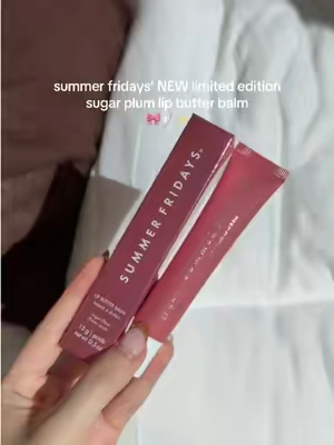 available 9.23 <3 and free GWP when you get the duo pack while supplies last  summer fridays sugar plum limited edition lip butter balm dry chapped lips tiktok shop #tiktokshopcreatorpicks #tiktokshopstockup #FallDealsForYou #tiktokshopfalldealsforyou #summerfridays summer fridays best hydrating lip balm cozy sugar plum scent glossy lips limited edition maehni