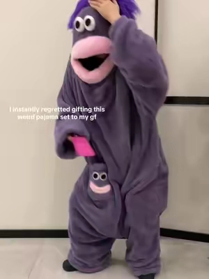 I instantly regretted gifting this weird pajama set to my gf #onesie #tiktokshopdealsforyoudays #summerwins #pajamas #cosplay