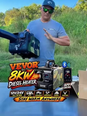 VEVOR 8KW Diesel Heater 12V/24V All-in-One Portable Diesel Air Heater with Bluetooth App DESCRIPTION: Bring serious heat to cold-weather setups with this VEVOR 8KW diesel heater. The all-in-one portable design is great for garages, workshops, campers, RVs, trailers, vans, cabins, hunting setups and other spaces where supplemental heat is needed. Features 12V/24V compatibility, Bluetooth app control and a compact carry-style design for easier transport and setup. HASHTAGS: #DieselHeater #VEVOR #GarageHeater #RVHeater #WinterGear KEYWORDS: VEVOR diesel heater, 8KW diesel heater, portable diesel heater, diesel air heater, 12V diesel heater, 24V diesel heater, Bluetooth diesel heater, all in one diesel heater, garage heater, workshop heater, RV diesel heater, camper heater, van heater, trailer heater, cabin heater, hunting heater, cold weather heater, portable air heater, winter heating equipment