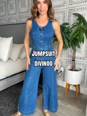 Estoy usando talla small/4 , es un material espectacular #denim #jumpsuit #jumpsuitoutfit #falldealsforyou #elegantine 