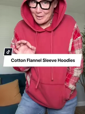 100% Cotton hoodies with the flannel sleeves! These hoodies are so soft and comfortable and the color choices are perfect for fall and winter!  #tiktokshopstockup #authentik #cottonhoodie #flannelseason #womenshoodies 