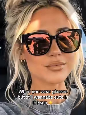 cute AND they go over my glasses?? say less #fitoversunglasses #eyewear #sunglasses #polarizedsunglasses #glassesgirl 