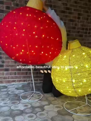 These light up ornaments are beautiful & super easy to store! All the colors are finally back in stock too! #ornaments #christmaslights #holidaydecor #christmasdecor #christmasdecorations 