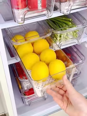 Are you always forget there is some food hiding in the corner? This container is clear and drawer designed!                                             #fridge #fridgeorganization #tiktokshopbacktoschoolsale  #sohochic#tiktokshopstockup 