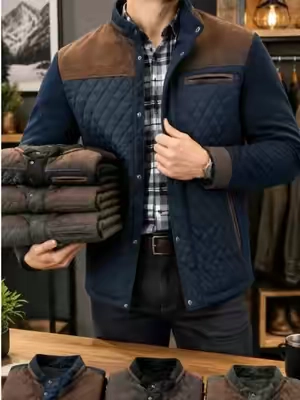 When a basic jacket feels too plain, diamond quilting adds just enough texture 🧥 #MensJacket #QuiltedJacket #CasualStyle #MensOuterwear #everydaywear 