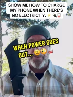 When the power goes out… what’s gonna be your next move? Will you be prepared? Learn how to charge your phone without electricity.  #poweroutage #emergencypreparedness #emergencyplan #selfsufficiency #lostskills 