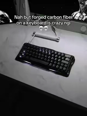 Keyboard has so much aura. Makes sense why it’s expensive 😭 #keyboard #carbonfiber #gravastar #v60 #v60pro 