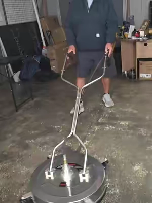 24" heavy duty pressures washer  #concrete #pressurewashing #cleanup #powerwash #driveway 