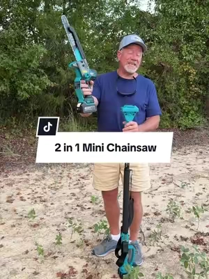 Inch 2-in-1 Cordless Pole Saw & Mini Chainsaw, 16Ft Max Reach & 14 Piece Kit for Tree Trimming #minichainsaw #chainsaw #polesaw #tiktokshopcreatorpicks #tiktokshoprestock @charles.kami 