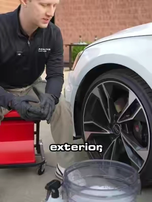 ALWAYS start with cleaning your wheels… #detailing #blackline #carcare #fyp 