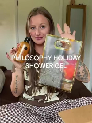 Not letting Christmas win this year 😉 #philosophy #philosophyshowergel #holidayshowergel #easygiftideas #affordablegiftideas 