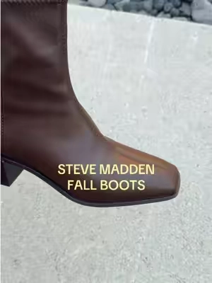 the rich chocolate-brown ankle boot 🍫🤎🍂 @stevemadden #fallfashion #ankleboots #stevemadden 