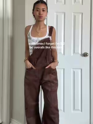 wearing a small