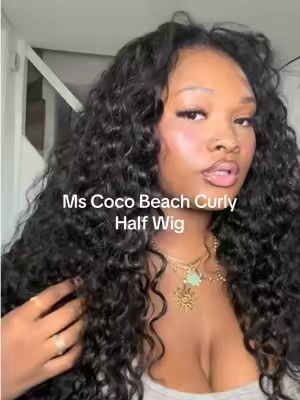 yall she’s TEAAAA! @mscoco hair #curlyhair #halfwig #hair #fyp 