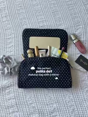 JUST RESTOCKED!!! I love that this makeup bag has a built in mirror! It’s so perfect 🖤 @pacsun #pacsun #johngalt #brandymelville #makeupbagessentials #girlythings 