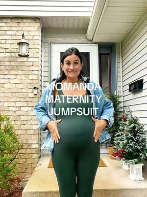 Ultra-soft square neck sleeveless maternity jumpsuit for pregnancy that's comfy, bump-friendly, and easy to style. @Momanda.Official #maternityjumpsuit #pregnancyoutfit #momanda #bumpfriendly #falloutfitinspo 