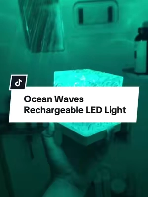 Turn your shower into a whole vibe! This rechargeable waterproof light projects relaxing ocean waves with 16 colors, dimming, and no wiring needed!🚿💡 #secretsanta #ShowerLight #BathroomDecor #HomeFinds #LEDLight 