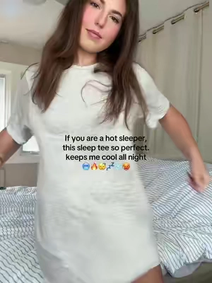 I am 5’5” wearing the medium oversize fit. #Sleep #HotSleeper #Pajamas #PJs #TikTokShopCreatorpicks 
