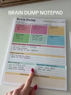 Replying to @rbkah5202 Braindump notepad that now comes in TWO sizes ‼️ #braindump #braindumpnotebook #stressmanagement #organizedlife #todolist 
