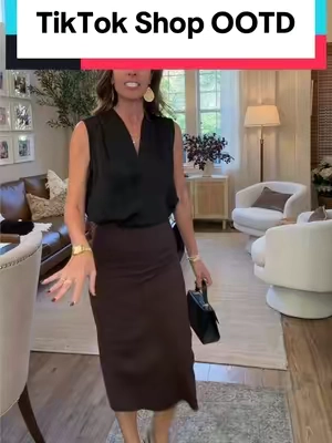 Replying to @MsRoyalFinds  5’3” 110lbs and I’m wearing size small in both the skirt and the top.  #WorkOutfit #PencilSkirt #Blouse #AffordableFashion #TikTokShopStockUp 