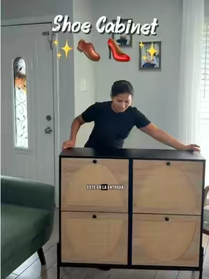 Gabinete para zapatos oh zapatero de gran capacidad de madera súper resistente normalizamos tenerlos para mantener nuestra casa limpia y organizada #shoecabinet #zapatera #shoeorganizer #tiktokshopcreatorpick #tiktokshopstockup@IRONCK Furniture 
